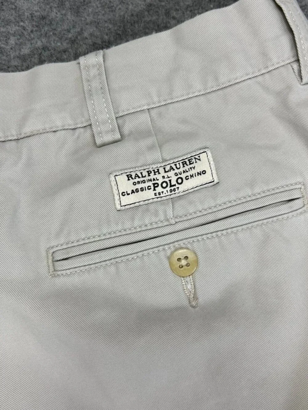 Polo Ralph Lauren Prospect Chino Pants Mens 34x31 Ivory Flat‎ Front (Tag-36x32)